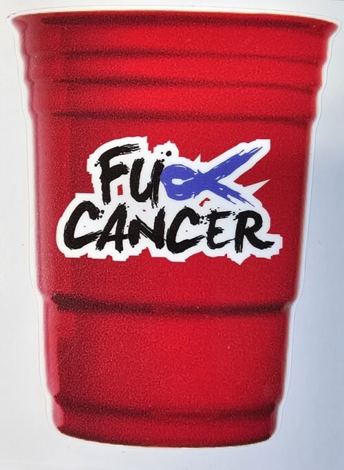 F Cancer Awareness T-Shirt in bold lettering, promoting cancer awareness and support.