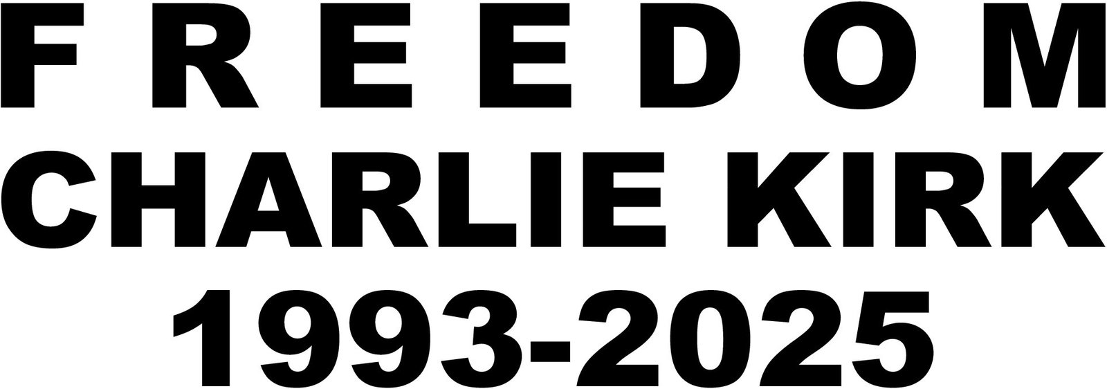 CHARLIE KIRK (FREEDOM DATE) DECAL