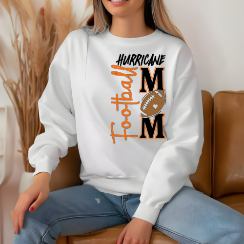 HURRICANE FOOTBALL MOM CREWNECK