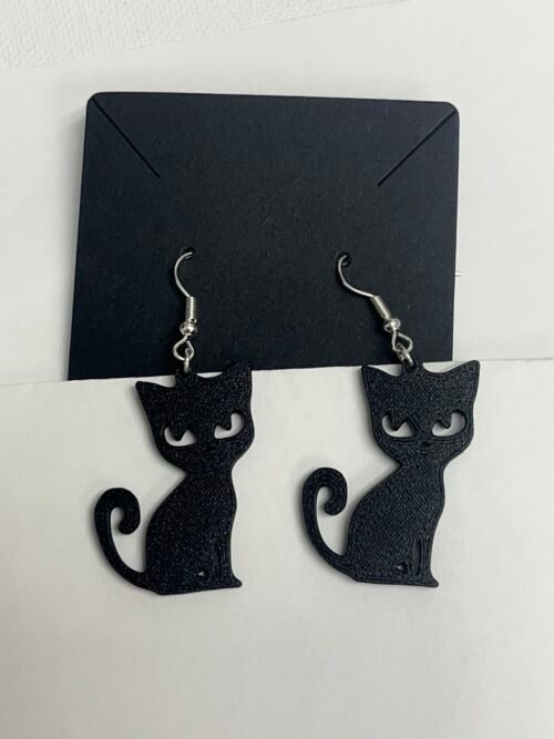 BLACK CAT EARRINGS