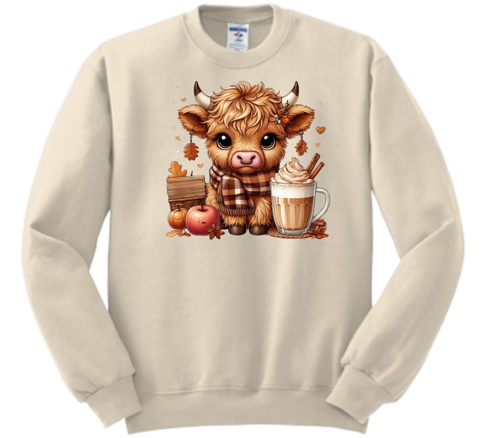FALL HIGHLAND COW Crewneck Sweatshirt