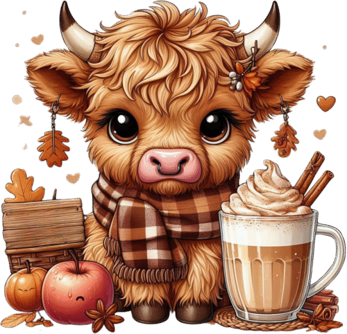 FALL HIGHLAND COW Hoodie