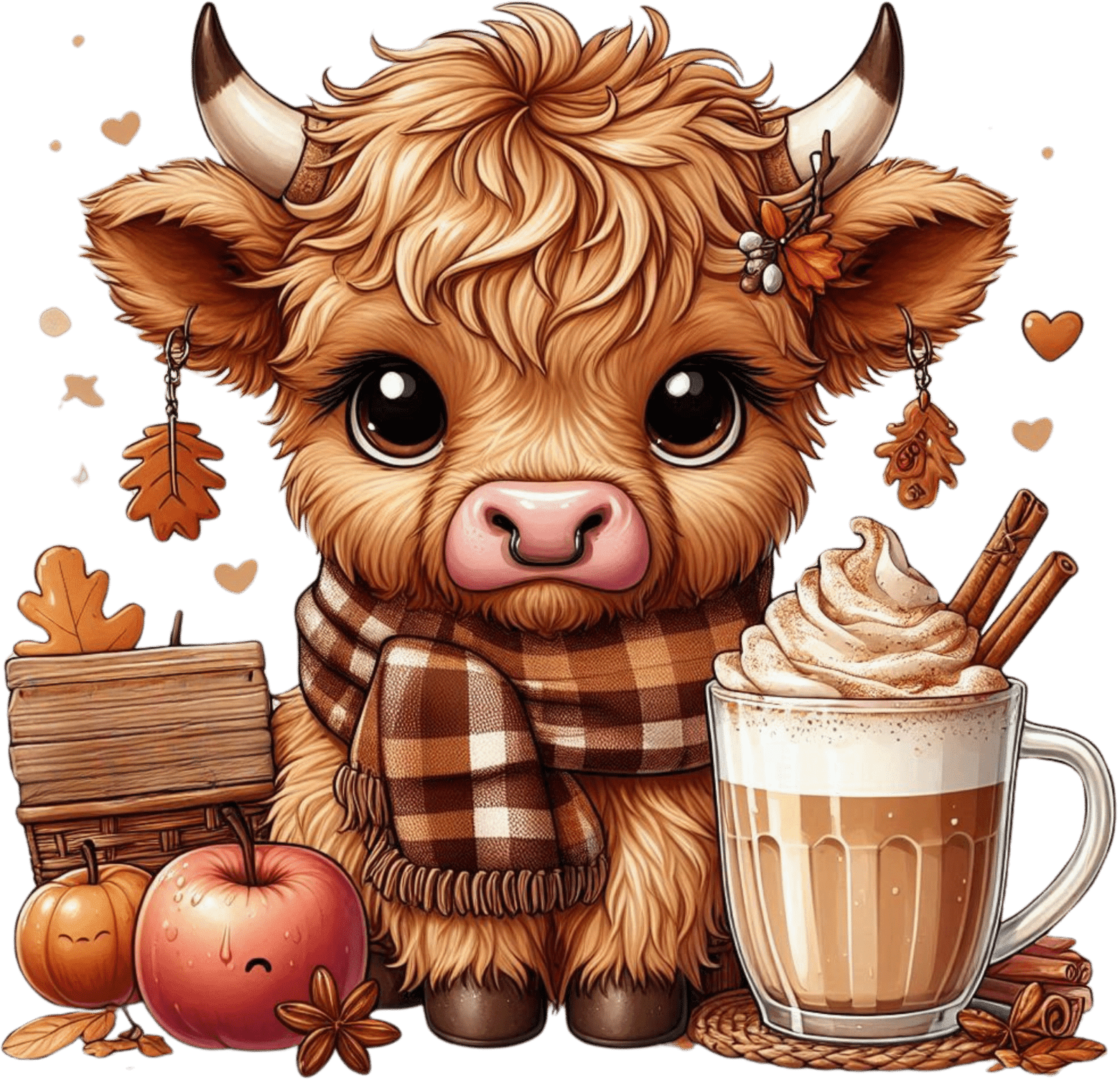 FALL HIGHLAND COW Crewneck Sweatshirt