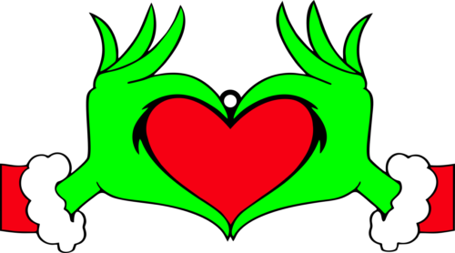 Grinch Hands With Heart Ornament