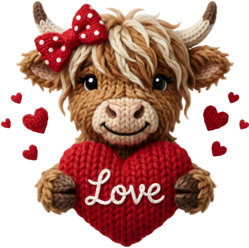 HIGHLAND COW VALENTINE SWEATSHIRT