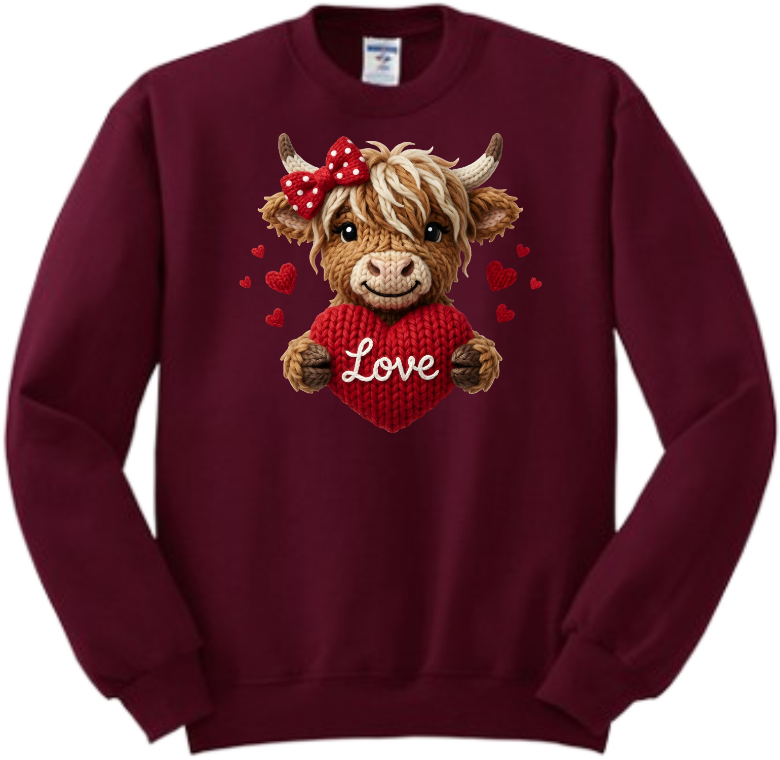 HIGHLAND COW VALENTINE SWEATSHIRT