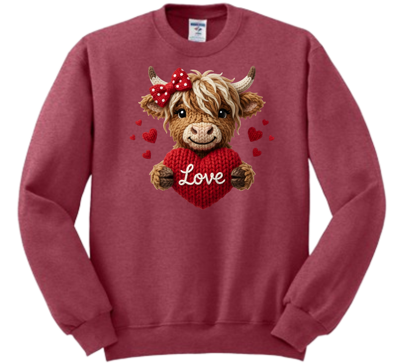 HIGHLAND COW VALENTINE SWEATSHIRT
