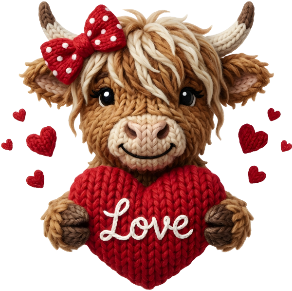 HIGHLAND COW VALENTINE SWEATSHIRT