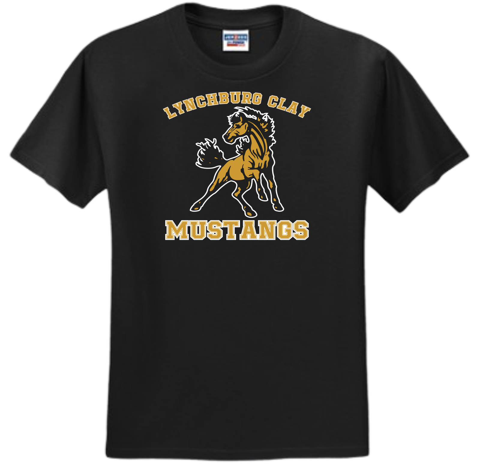 LYNCHBURG CLAY MUSTANGS T SHIRT