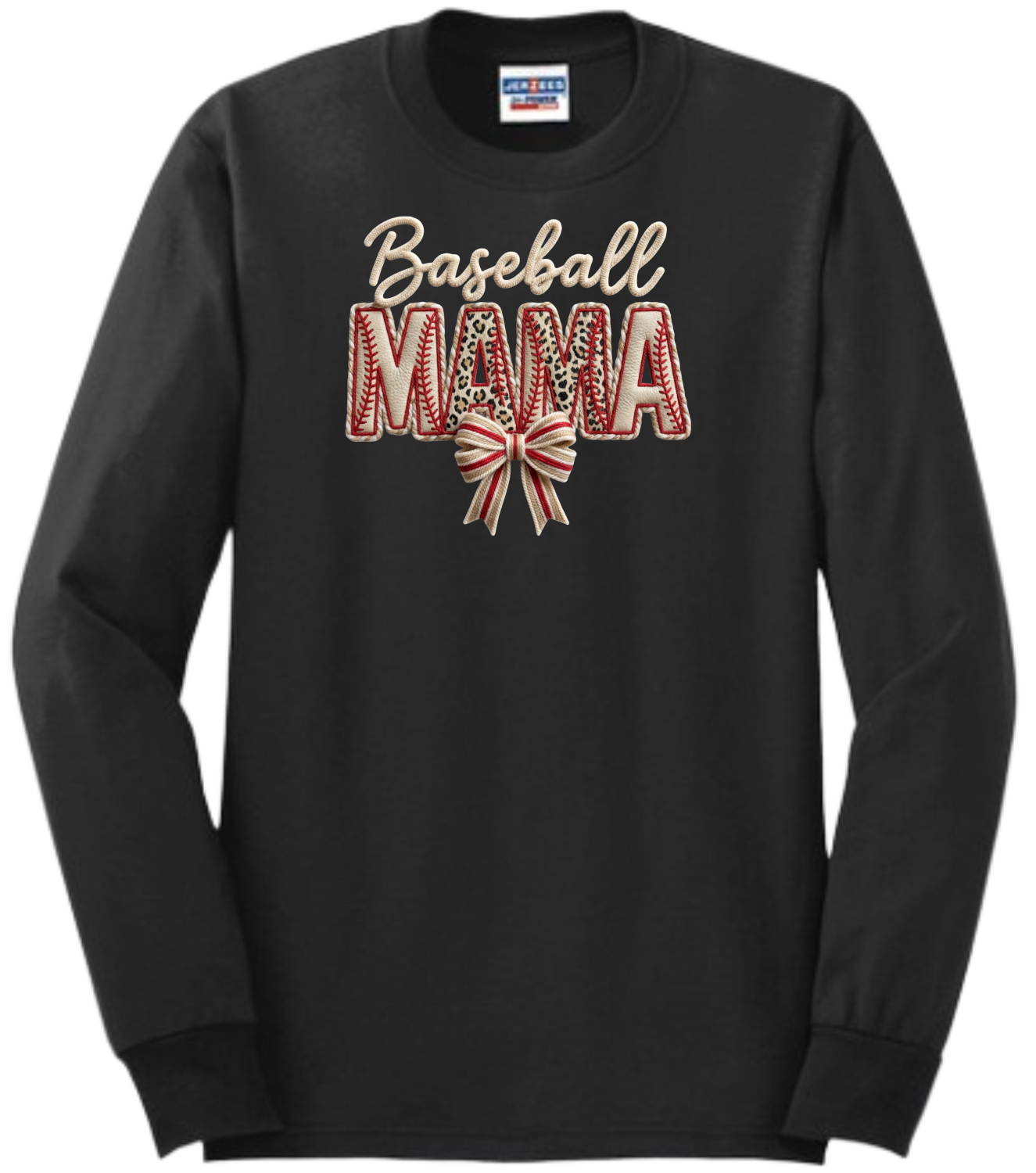 Baseball MAMA Faux Patch Embroidered (Massie)